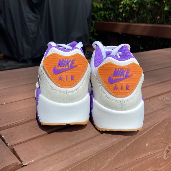 Nike Air Max 90 White Action Grape Women’s Size 8.5 Sneakers - Picture 5 of 13